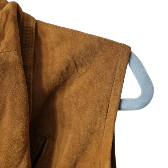 Spero RARE Vintage Suede Leather Vest Size 44 Medium Tan - Picture 5 of 9